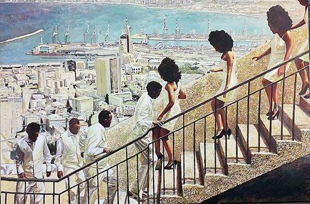 Women descending a Staircase